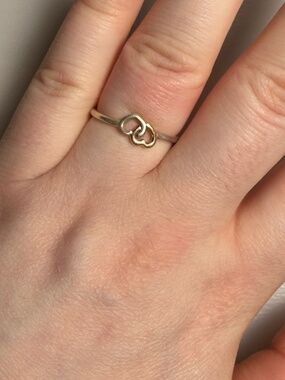 Pandora Silver and Gold Heart Ring Size 60
